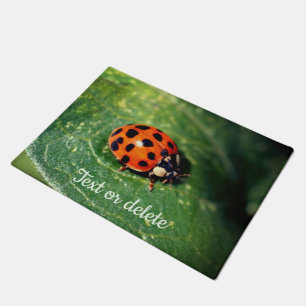 Ladybug auf der linken Seite Nah Personalisiert Fußmatte