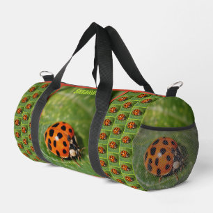 Ladybug auf der linken Seite Personalisiert Duffle Bag