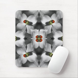 Ladybug auf Dogwood Blume Natur Personalisiert Mousepad