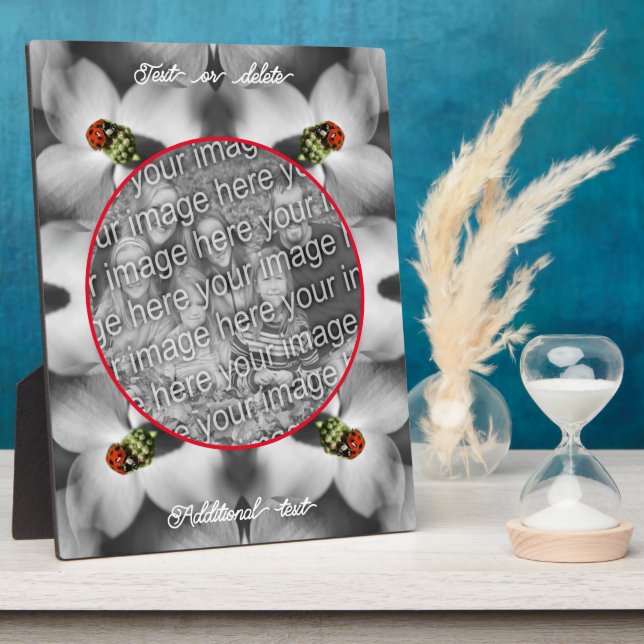 Ladybug auf Dogwood Personalisiert Foto hinzufügen Fotoplatte (Seite)