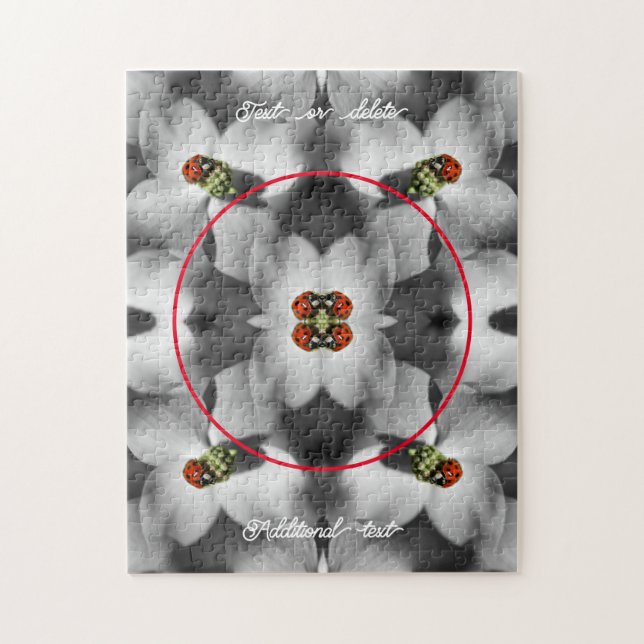 Ladybug auf Dogwood Personalisiert Foto hinzufügen Puzzle (Vertikal)