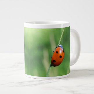 Ladybug auf einer Grashalde Jumbo-Tasse