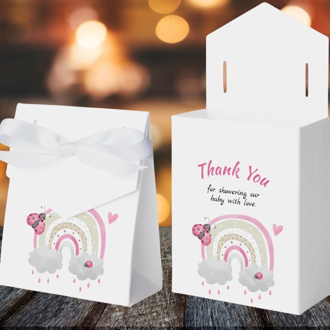 Ladybug Baby Dusche Gastgeschenk Boxen Geschenkschachtel (front and front open)