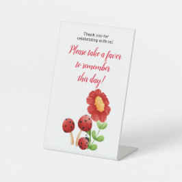 Ladybug Baby Dusche Gefälligkeitsschild Sockelschild