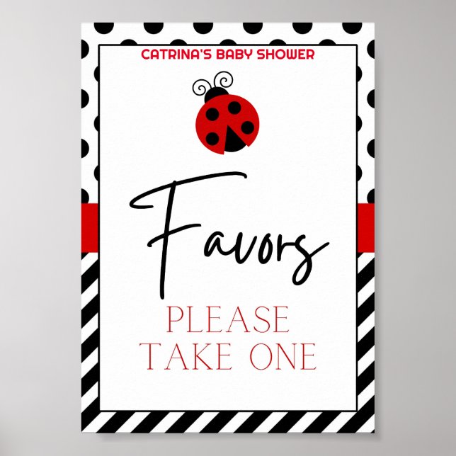 Ladybug Baby Duschzeichen Poster (Vorne)