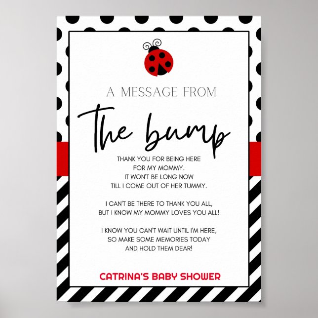 Ladybug Baby Duschzeichen Poster (Vorne)