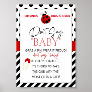 Ladybug Baby Duschzeichen Poster