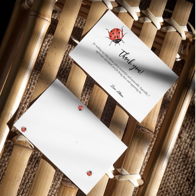 Ladybug Babydusche Dankeskarte (Von Creator hochgeladen)