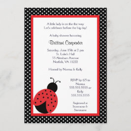 Ladybug Babydusche oder Geburtstagsparty laden Einladung