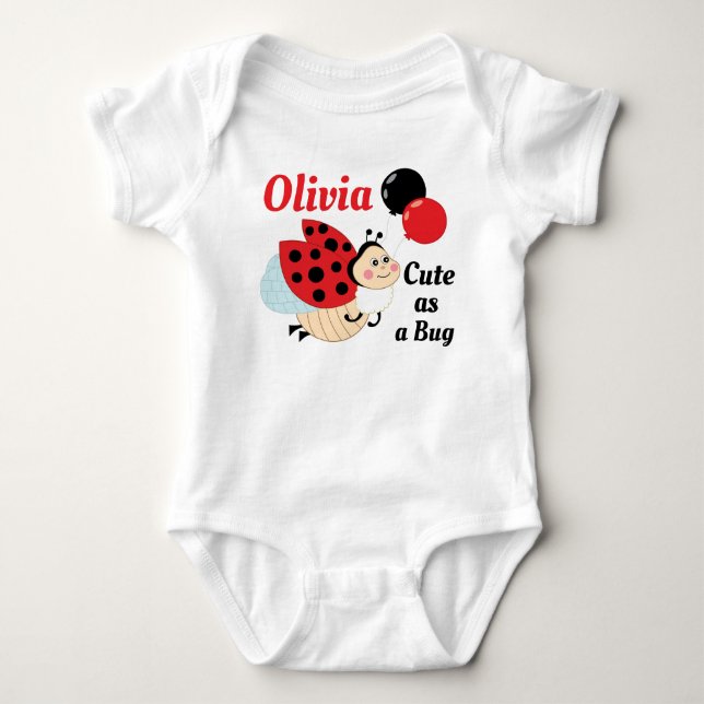 Ladybug Babykleidung Baby Strampler (Vorderseite)