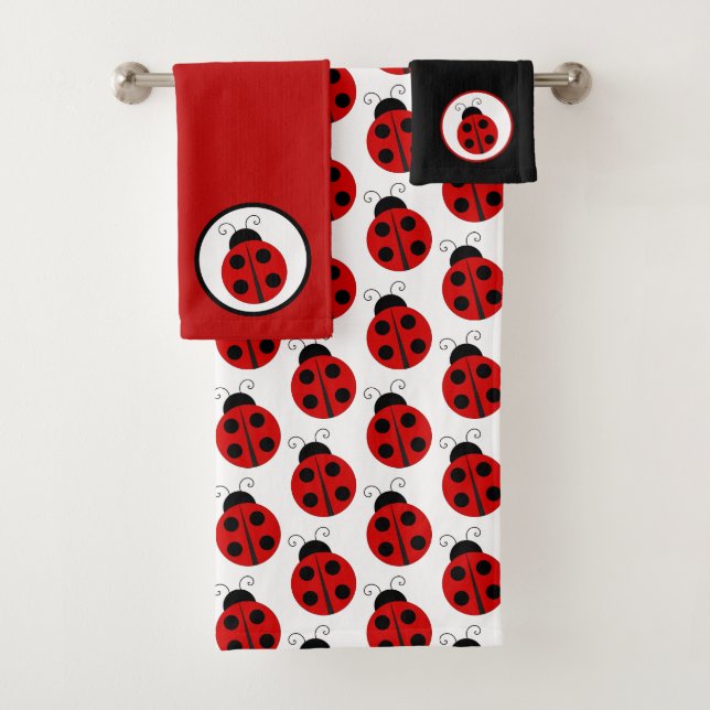 Ladybug Badezimmer Handtuchhandtuch Set (Insitu)