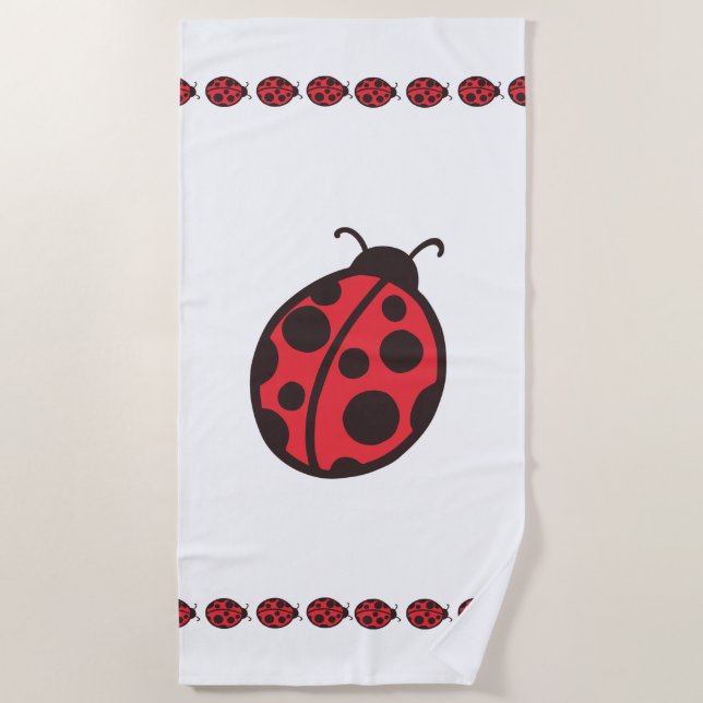 Ladybug Bath Beach Handtuch (Vorderseite)