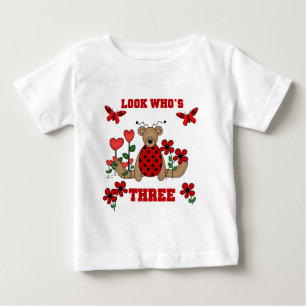 Ladybug Bear 3. Geburtstags-Shirts Baby T-shirt
