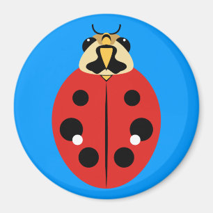 Ladybug Beetle Red Magnet