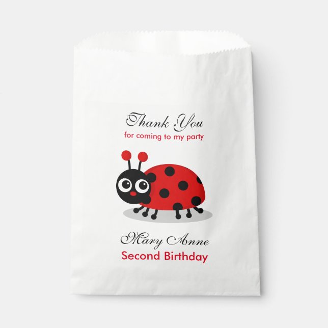 Ladybug Birthday Baby Dusche Party Geschenktütchen (Vorderseite)