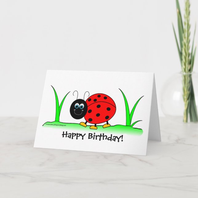 Ladybug Birthday Card Karte (Vorderseite)