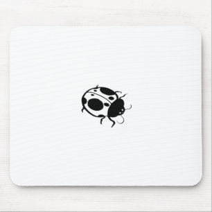 Ladybug Black and White Mini lächelnd - Mousepad