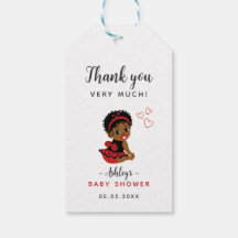 Ladybug Black Baby Shower Gefallen Geschenketikett