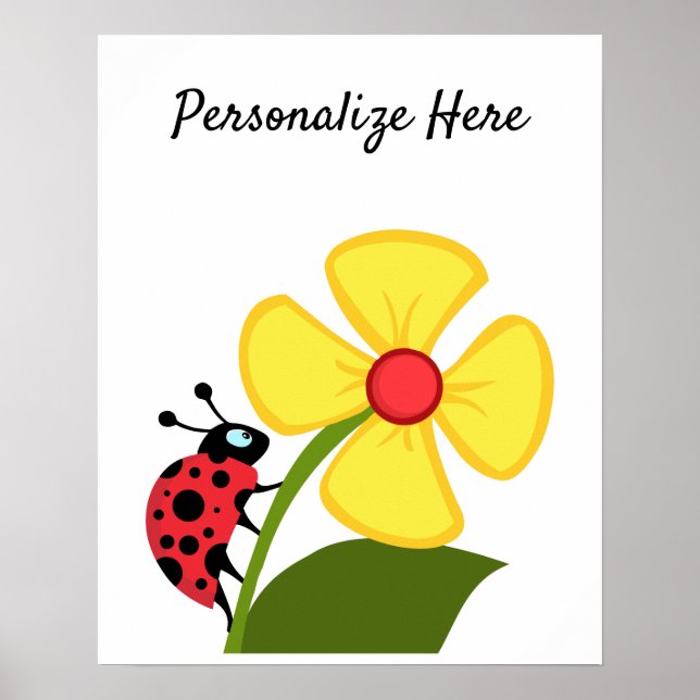 Ladybug-Blume Poster (Vorne)