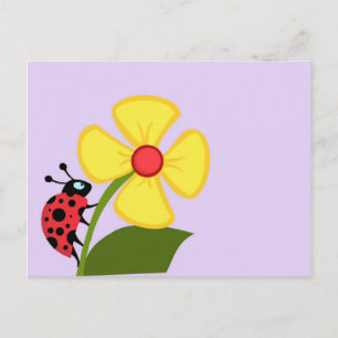 Ladybug-Blume Postkarte