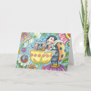 Ladybug Bubblebath LADYBUG FAMILY GREETY CARD Karte