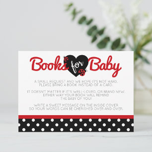Ladybug-Bücher für die Aufnahme von Kindern Begleitkarte