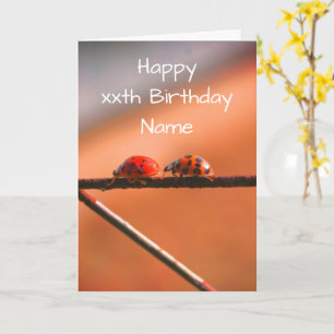 Ladybug Buddies Nature Personalisierter Geburtstag Karte