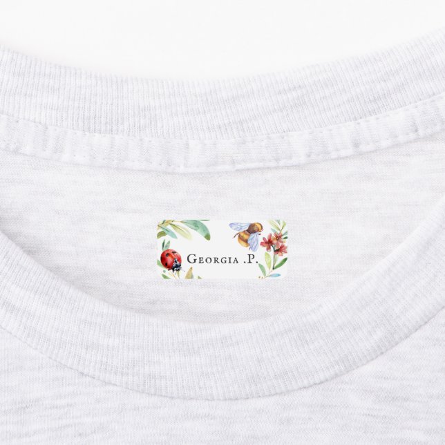 Ladybug Bumblebee Butterfly | Kleider Etiketten (Befestigt)