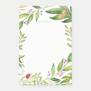 Ladybug & Butterfly Garden   Eigene Monogramm hinz Post-it Klebezettel