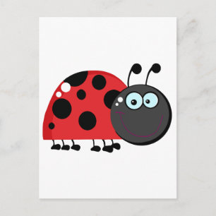 Ladybug Cartoon Postkarte
