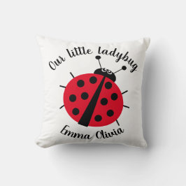 Ladybug Cartoon Rot Kissen