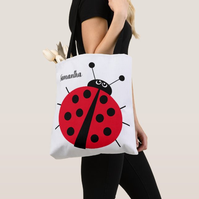 Ladybug Cartoon Spaß rot Schwarz-weiß (Von Nahem)