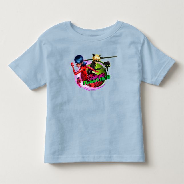 Ladybug & Cat Noir | Gemeinsam Kleinkind T-shirt (Vorderseite)