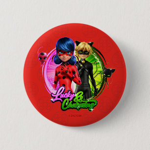 Ladybug & Cat Noir   Glück & Charme Button