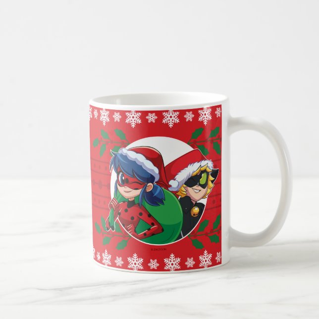 Ladybug & Cat Noir | Holiday Graphic Kaffeetasse (Rechts)