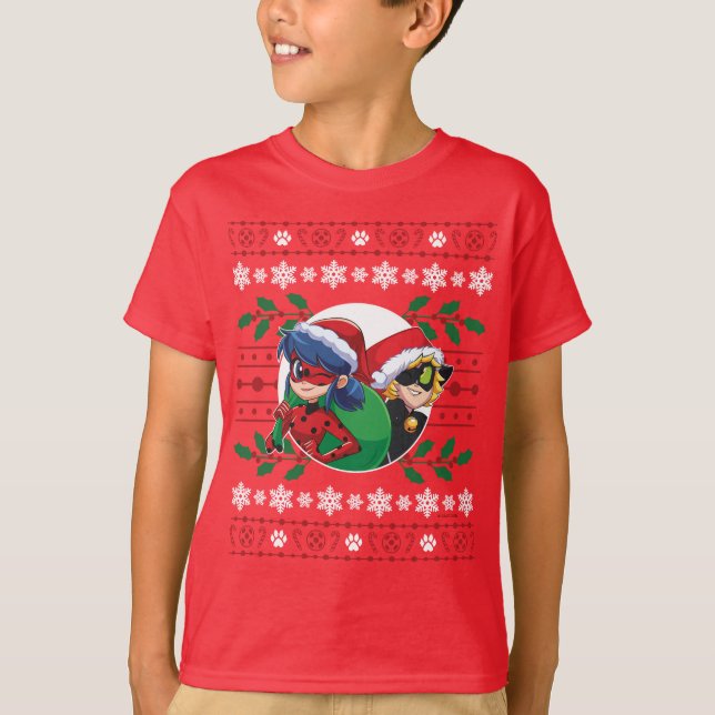 Ladybug & Cat Noir | Holiday Graphic T-Shirt (Vorderseite)