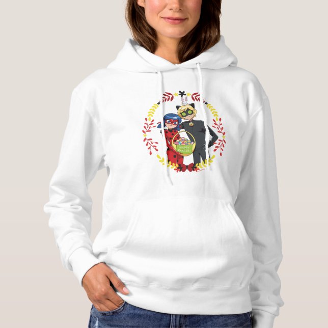 Ladybug & Cat Noir Osterkörbe Hoodie (Vorderseite)