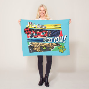 Ladybug & Cat Noir schützen Sie immer Fleecedecke