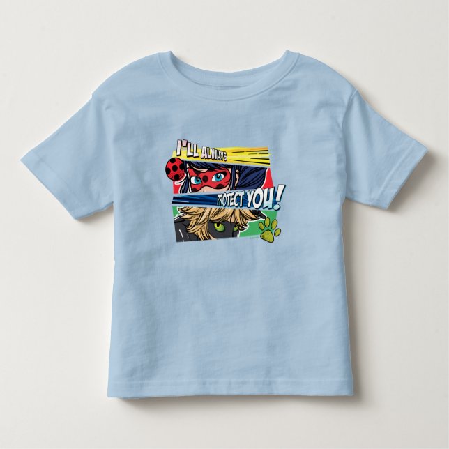 Ladybug & Cat Noir schützen Sie immer Kleinkind T-shirt (Vorderseite)