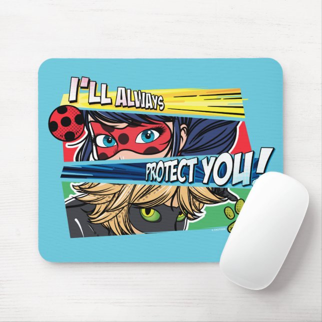 Ladybug & Cat Noir schützen Sie immer Mousepad (Mit Mouse)