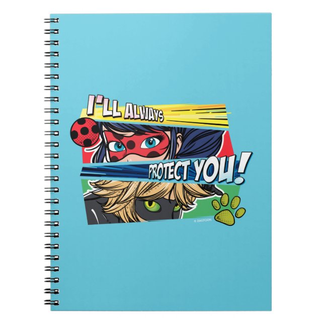 Ladybug & Cat Noir schützen Sie immer Notizblock (Vorderseite)