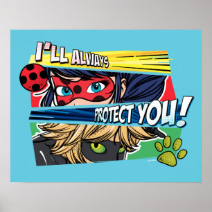 Ladybug & Cat Noir schützen Sie immer Poster