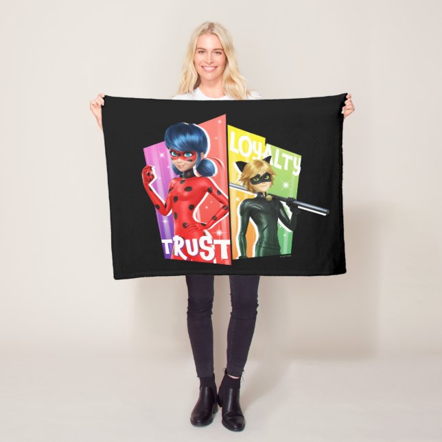 Ladybug & Cat Noir | Vertrauen und Loyalität Fleecedecke (Beispiel)