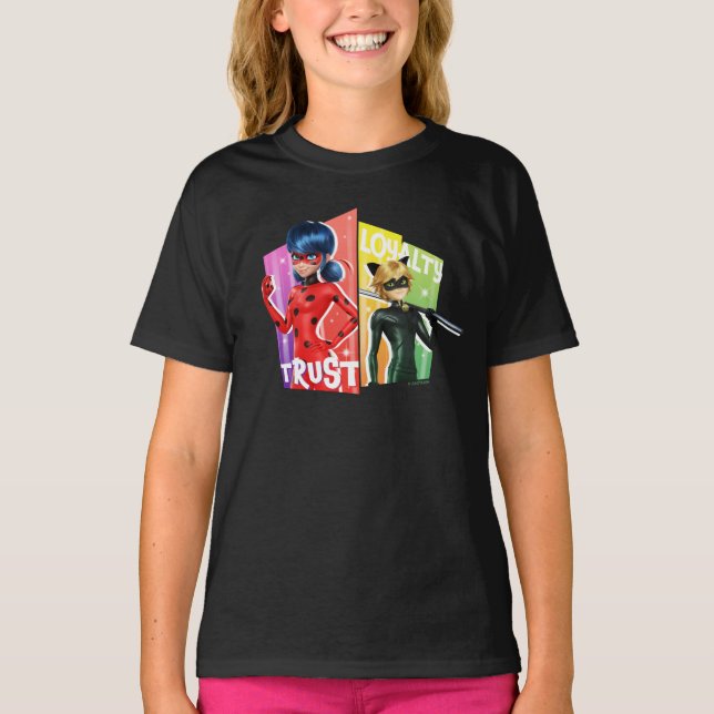 Ladybug & Cat Noir | Vertrauen und Loyalität T-Shirt (Vorderseite)