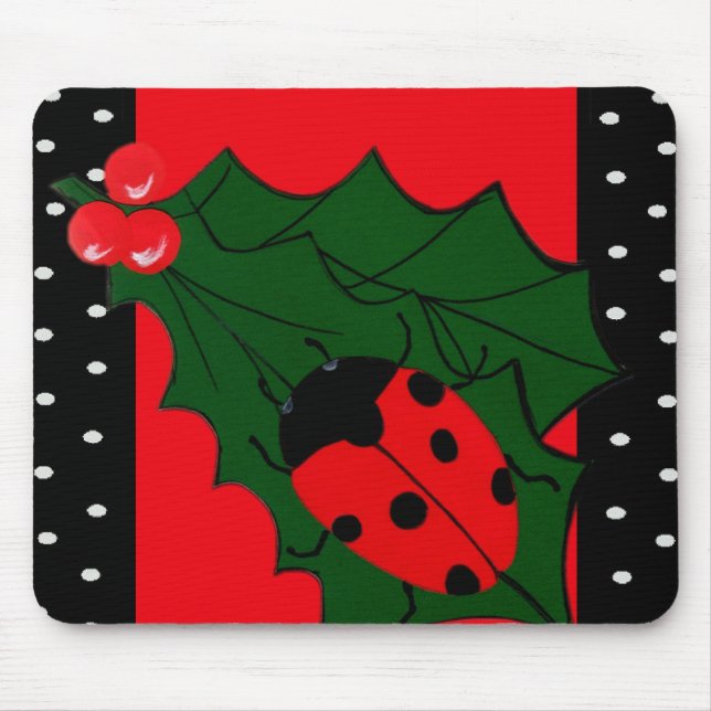Ladybug Christmas Mousepad (Vorne)