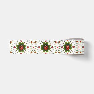 Ladybug Christmas Satin Ribbon Satinband
