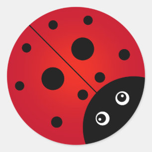 Ladybug Classic Round Sticker