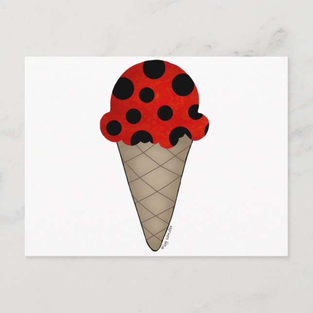Ladybug Cone Postkarte (Vorderseite)