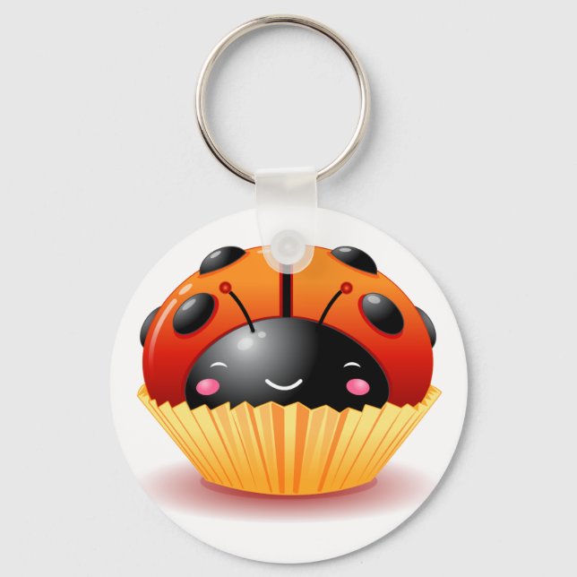 Ladybug Cupcake Schlüsselanhänger (Vorderseite)