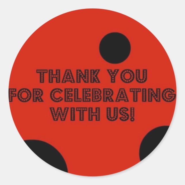 Ladybug danke dir aufkleber (Vorderseite)